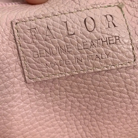 Falor Italia Pebbled Leather Tote Bag Purse - Picture 2 of 9